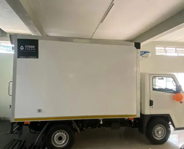 An electric commercial vehicle financed through NexxGro in daily operation