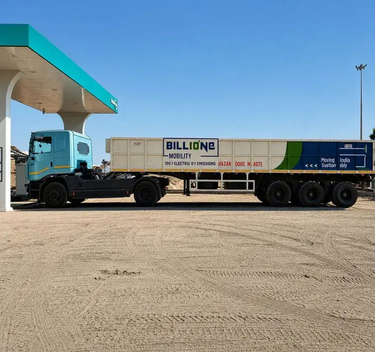 An electric commercial vehicle financed through NexxGro in daily operation